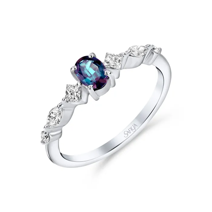 Rings Safiya Jewels Magical Fantasy 10K White Gold Natural Alexandrite Ring Rings Safiya Jewels Magical Fantasy 10K White Gold Natural Alexandrite Ring