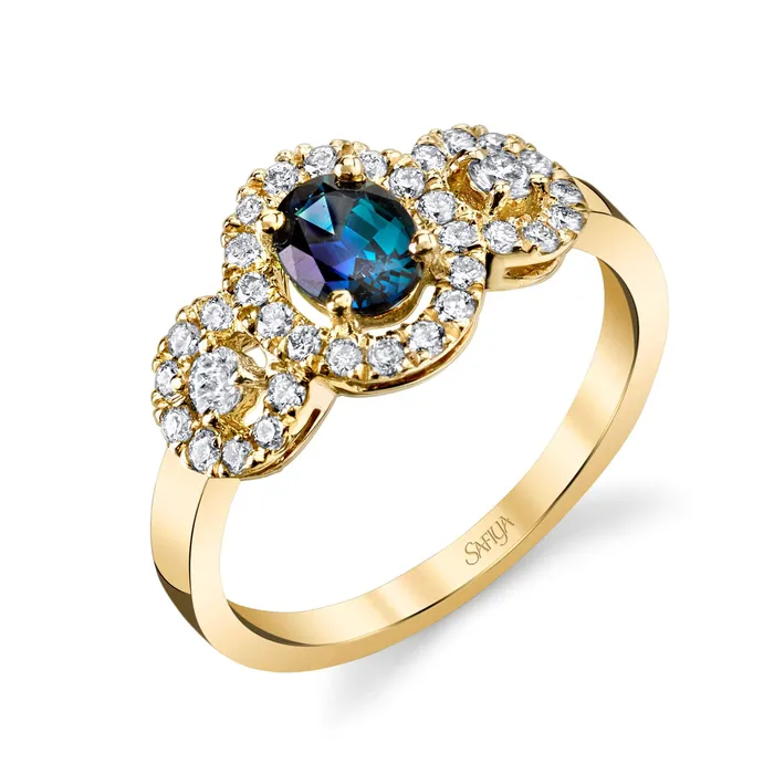 Rings Safiya Jewels Pure Bliss 14K Rose Gold Natural Alexandrite Ring