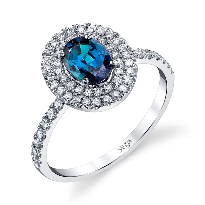 Rings Safiya Jewels Queen of the Night 18K White Gold Natural Alexandrite Ring Rings Safiya Jewels Queen of the Night 18K White Gold Natural Alexandrite Ring