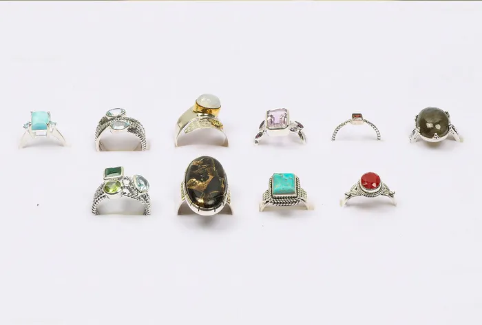 Rings Wholesale Solid 925 Silver Rings Assorted Gemstones Sizes YoTreasure