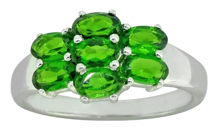 Rings YoTreasure Green Chrome Diopside 925 Sterling Silver Designer Ring