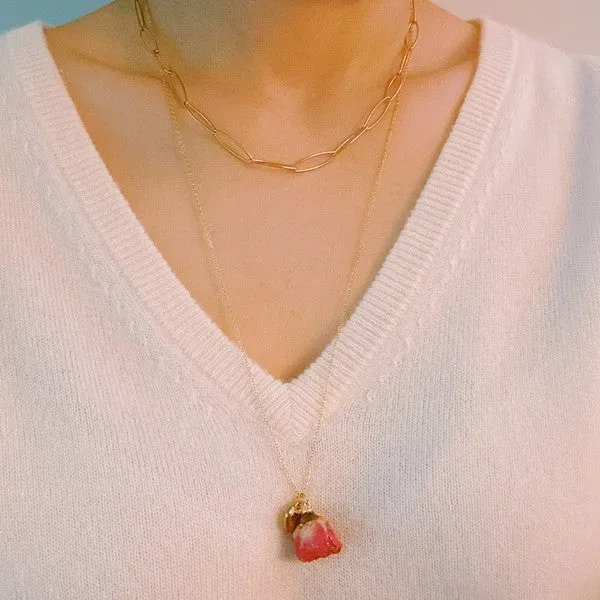 Rose Bud Love Heart Necklace Ellison and Young Necklaces