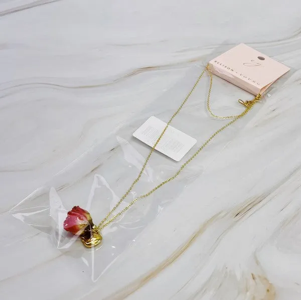 Rose Bud Love Heart Necklace Ellison and Young Necklaces