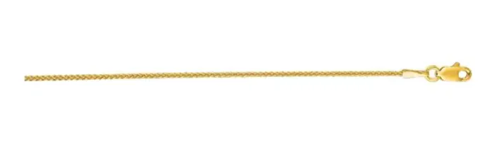 Royal Chain Necklaces 14k Yellow Gold 12mm Round Wheat Chain 16