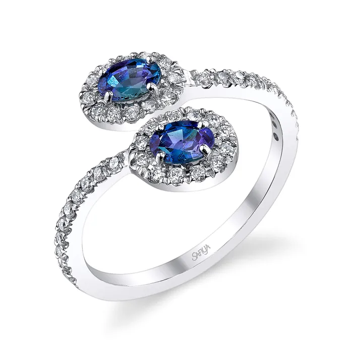 Safiya Jewels Companion 18K White Gold Natural Alexandrite Ring Rings