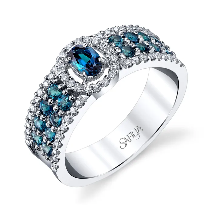 Safiya Jewels Rings Princess Leia 18K White Gold Natural Alexandrite Ring Safiya Jewels Rings Princess Leia 18K White Gold Natural Alexandrite Ring
