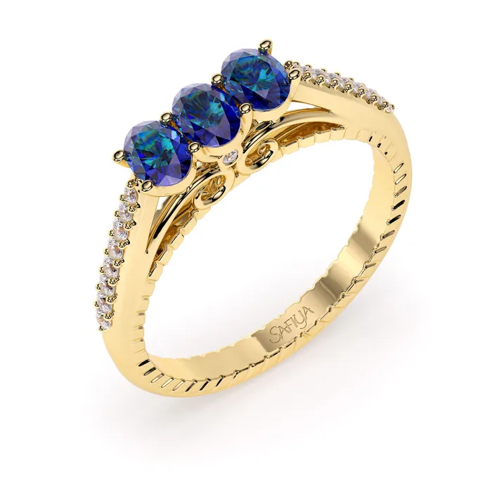 Safiya Jewels Touch of Hope Oval 14K Yellow Gold Natural Alexandrite Ring Rings Safiya Jewels Touch of Hope Oval 14K Yellow Gold Natural Alexandrite Ring Rings