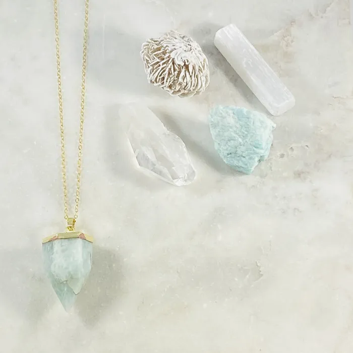 Sarah Belle Celine Necklace Amazonite Necklaces