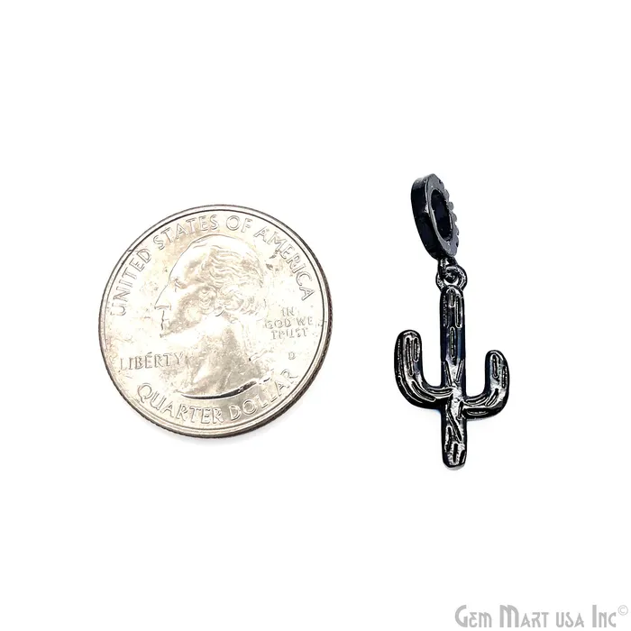 Shell Cactus Charm Pendant 30x12mm Single Bail Bracelet Charm GemmartUSA Bracelets