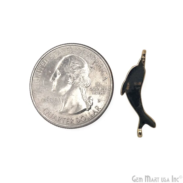 Shell Dolphin Fish Charm Pendant 24x8mm Single Bail Bracelet Charm GemMartUSA Bracelets Shell Dolphin Fish Charm Pendant 24x8mm Single Bail Bracelet Charm GemMartUSA Bracelets