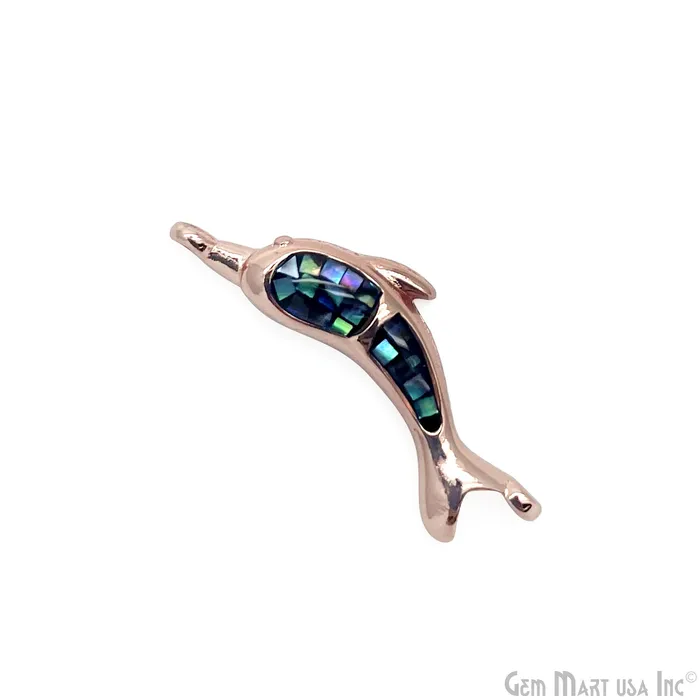 Shell Dolphin Fish Charm Pendant 24x8mm Single Bail Bracelet Charm GemMartUSA Bracelets Shell Dolphin Fish Charm Pendant 24x8mm Single Bail Bracelet Charm GemMartUSA Bracelets