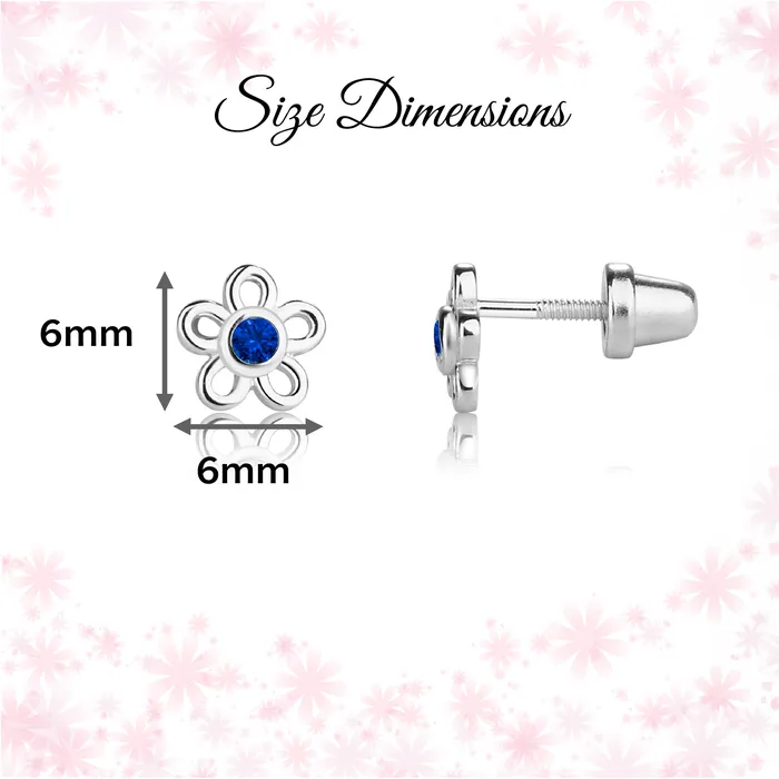 Sterling Silver Pink Outline Daisy Earrings for Baby and Kids Cherished Moments Earrings Sterling Silver Pink Outline Daisy Earrings for Baby and Kids Cherished Moments Earrings