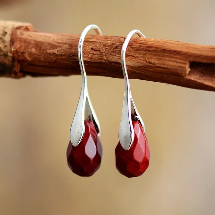 SUKI FASHION JEWELRY Amethyst or Jasper Earrings Earrings