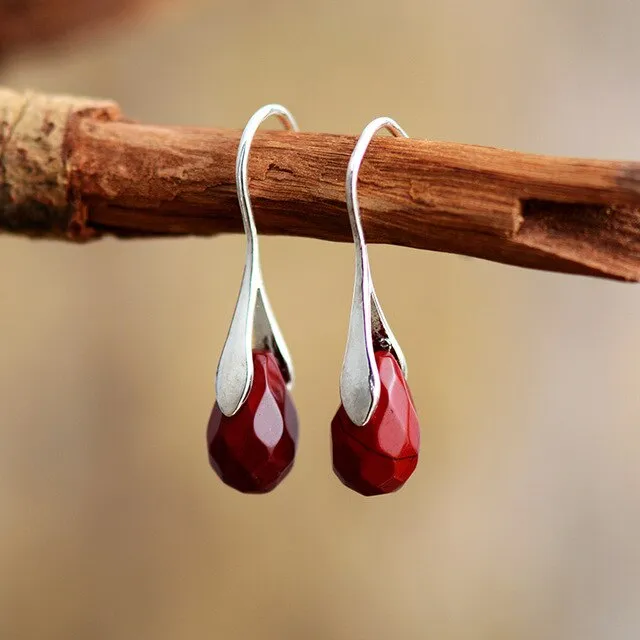 SUKI FASHION JEWELRY Amethyst or Jasper Earrings Earrings