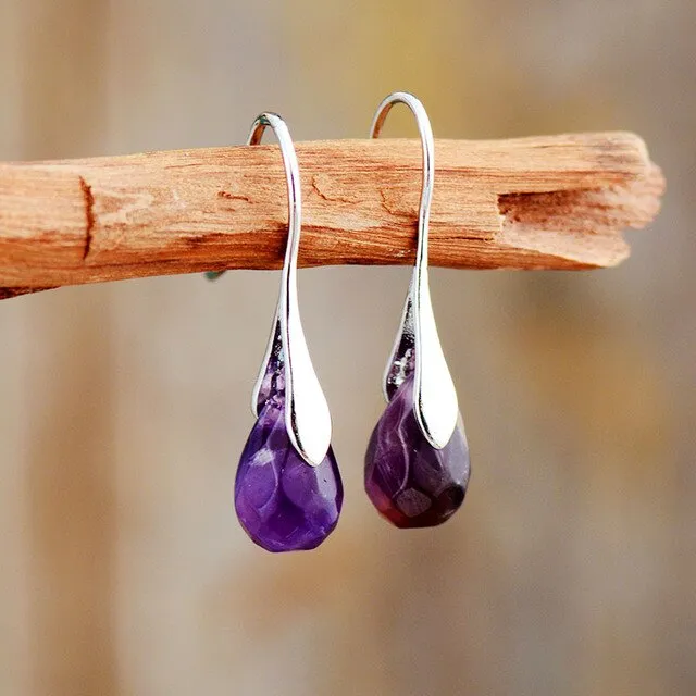 SUKI FASHION JEWELRY Amethyst or Jasper Earrings Earrings