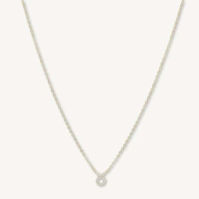 Taurus Sapphire Charm Zodiac Star Sign Necklace Camile Stone Necklaces