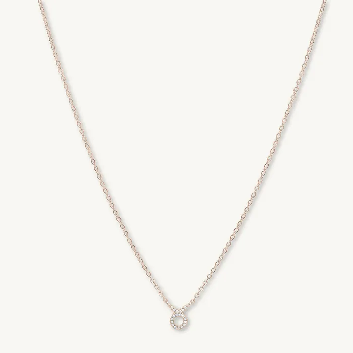 Taurus Sapphire Charm Zodiac Star Sign Necklace Camile Stone Necklaces
