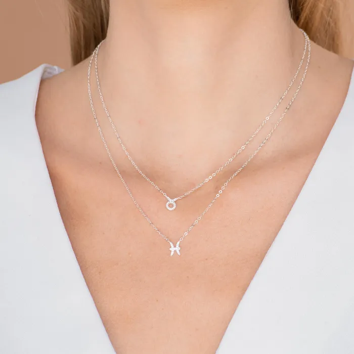 Taurus Sapphire Charm Zodiac Star Sign Necklace Camile Stone Necklaces