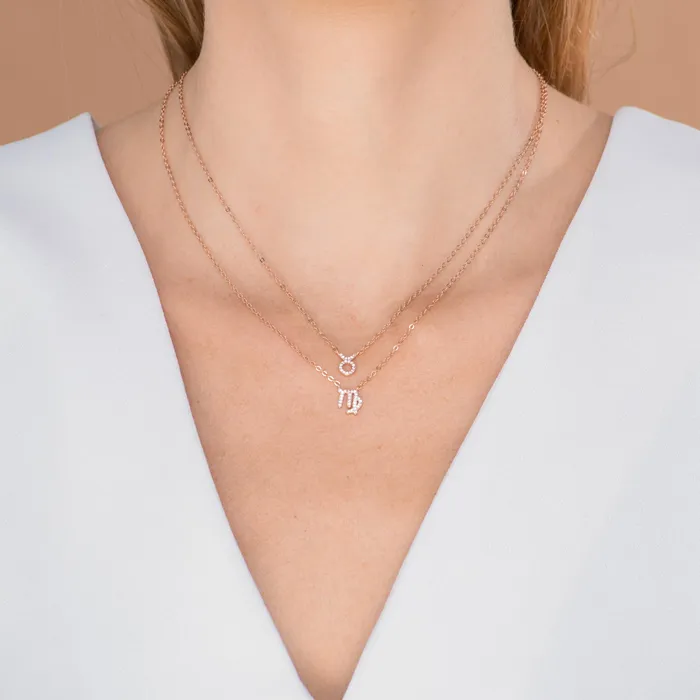 Taurus Sapphire Charm Zodiac Star Sign Necklace Camile Stone Necklaces
