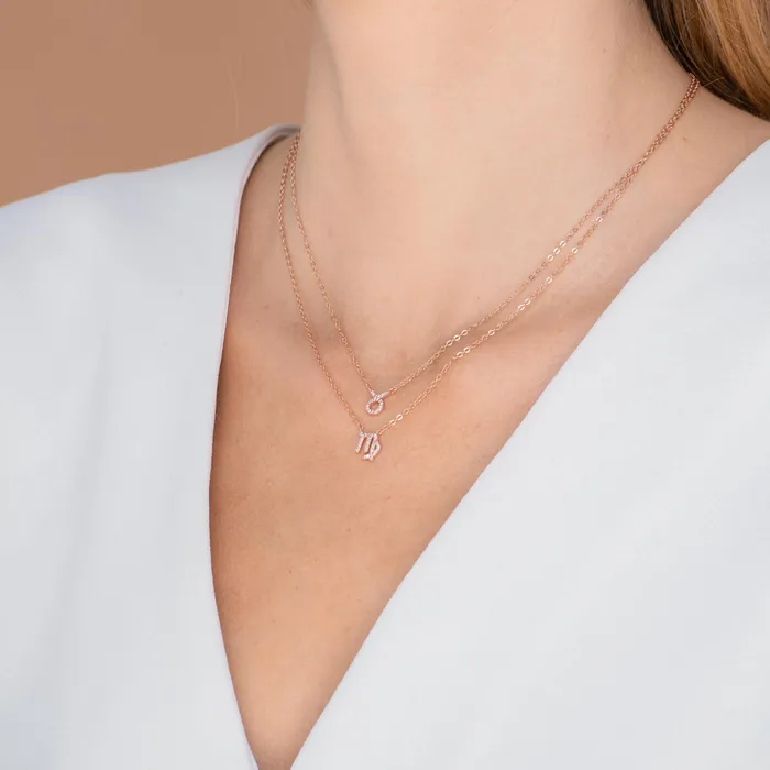 Taurus Sapphire Charm Zodiac Star Sign Necklace Camile Stone Necklaces