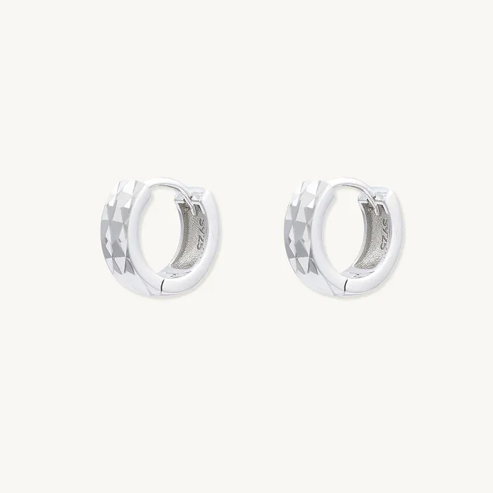 Textured Huggie Hoop Earrings Camile Stone Earrings Textured Huggie Hoop Earrings Camile Stone Earrings