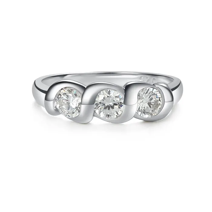 Timeless Sterling Silver Baby Ring with GenuineWhite Sapphires Cherished Moments Rings Timeless Sterling Silver Baby Ring with GenuineWhite Sapphires Cherished Moments Rings
