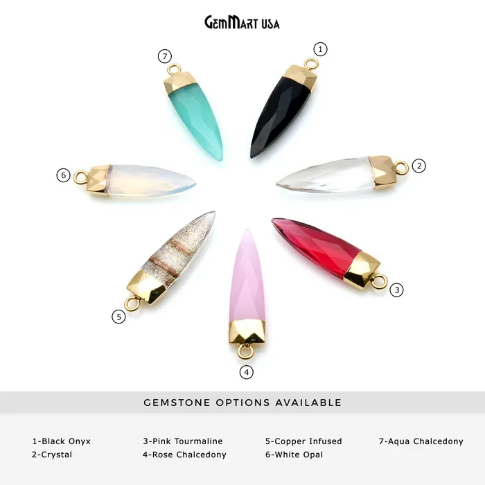 Triangle Shape Gold Electroplated Bracelet Charms Pendant Connector GemMartUSA Bracelets Triangle Shape Gold Electroplated Bracelet Charms Pendant Connector GemMartUSA Bracelets