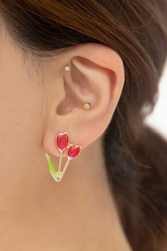 Tulip Post Earrings Lovoda Earrings Tulip Post Earrings Lovoda Earrings
