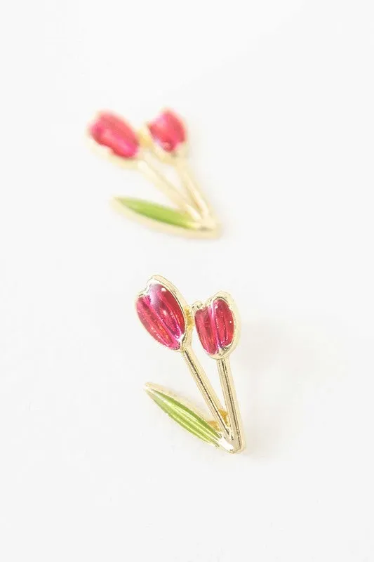 Tulip Post Earrings Lovoda Earrings Tulip Post Earrings Lovoda Earrings