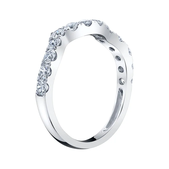 TVON Rings 14K 087cttw VS White Diamond Band Ring