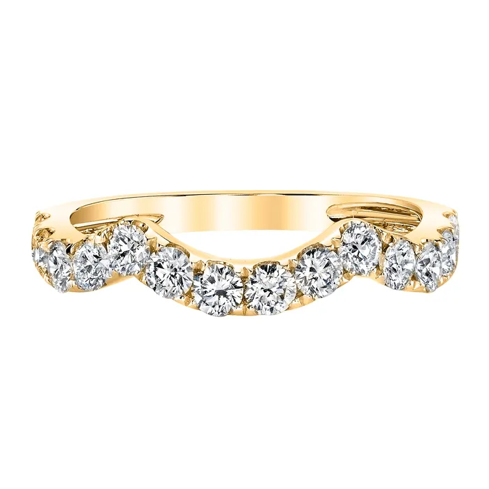 TVON Rings 14K 087cttw VS White Diamond Band Ring