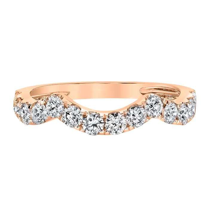 TVON Rings 14K 087cttw VS White Diamond Band Ring