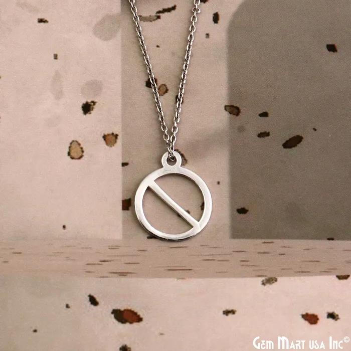 Vector Red Sign Shape Charms Silver Plated 18x15mm Laser Finding Jewelry Charm GemMartUSA Charm Necklaces