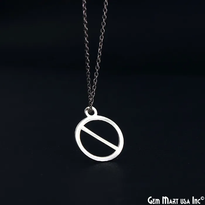 Vector Red Sign Shape Charms Silver Plated 18x15mm Laser Finding Jewelry Charm GemMartUSA Charm Necklaces