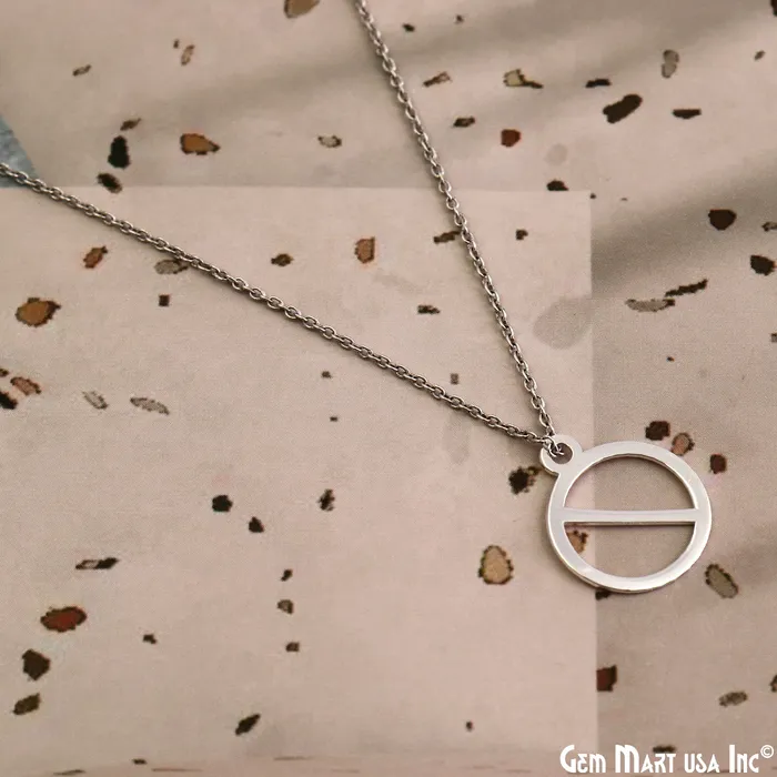 Vector Red Sign Shape Charms Silver Plated 18x15mm Laser Finding Jewelry Charm GemMartUSA Charm Necklaces