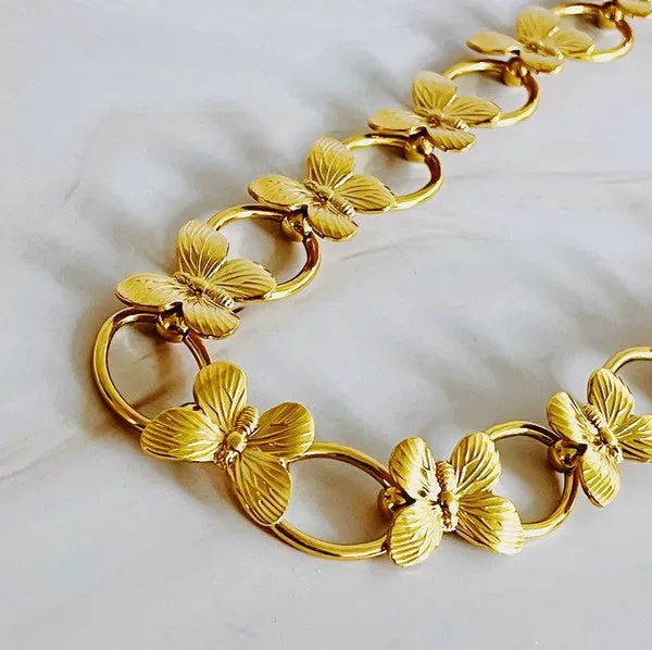 Vintage Butterfly Linked Necklace Ellison and Young Necklaces