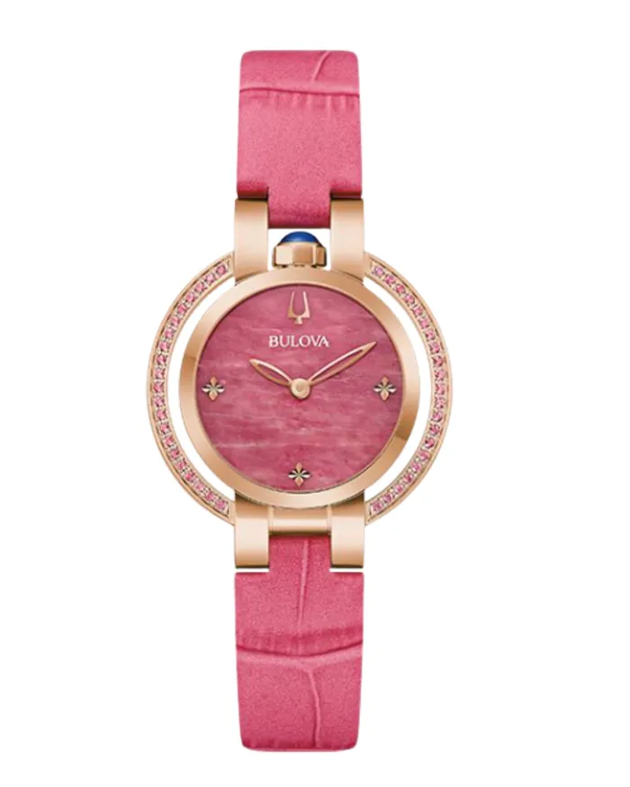 Watches Bulova Bulova Special Edition Rubaiyat Spring Pink Sapphire Womens Watch I9185