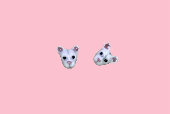 White Mouse Earrings Camp Hollow Earrings
