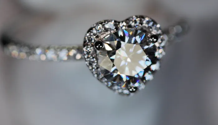 Womens Engagement Ring Womens Moissanite Wedding Ring Moissanite Diamond Heart Ring Lab Diamonds London Rings
