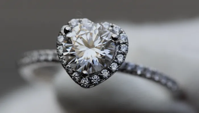 Womens Engagement Ring Womens Moissanite Wedding Ring Moissanite Diamond Heart Ring Lab Diamonds London Rings