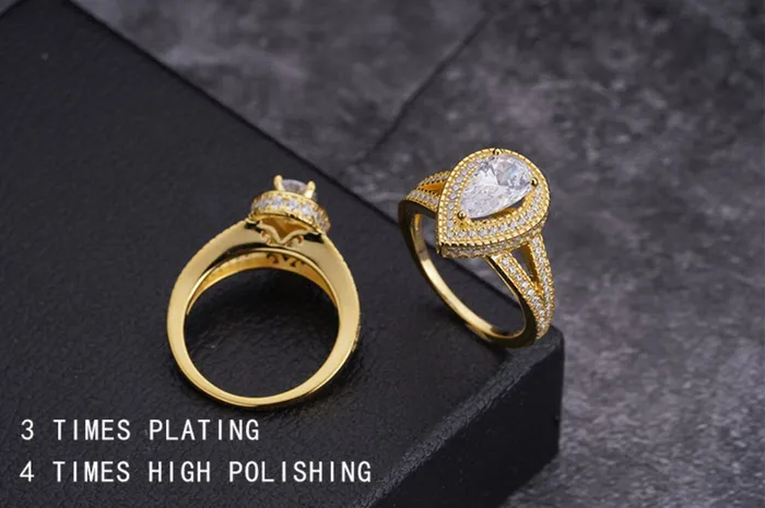 Womens Gold Engagement Ring Pear Shape Ring Gold Pear Shape ring Gold Diamond Ring Teardrop Engagement Ring Teardrop Ring Minx London Rings