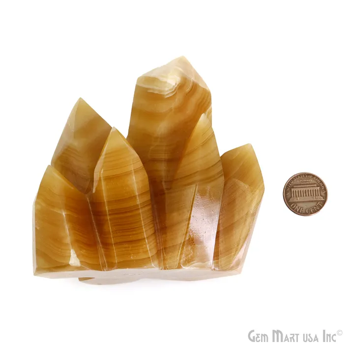 Yellow Aventurine Crystal Cluster Terminated Crystal Rock Cluster Family Mineral Specimen Home Decor Spiritual Gift 34Inch GemMartUSA Charm Necklaces