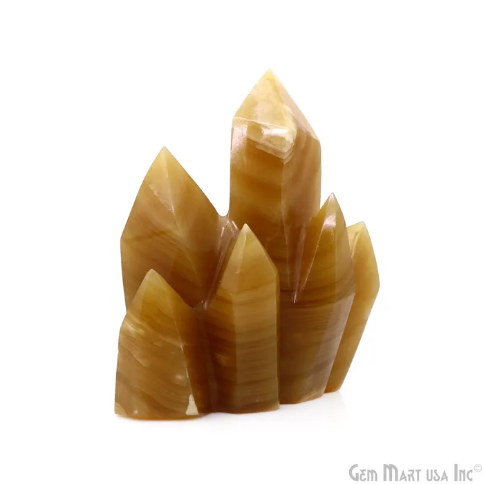 Yellow Aventurine Crystal Cluster Terminated Crystal Rock Cluster Family Mineral Specimen Home Decor Spiritual Gift 34Inch GemMartUSA Charm Necklaces