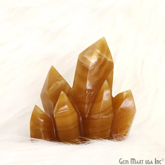 Yellow Aventurine Crystal Cluster Terminated Crystal Rock Cluster Family Mineral Specimen Home Decor Spiritual Gift 34Inch GemMartUSA Charm Necklaces