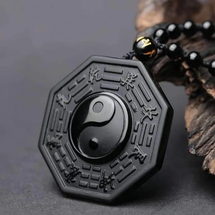 Yin Yang Obsidian Necklace SHIYM Store Necklaces