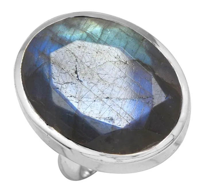 YoTreasure Labradorite 925 Sterling Silver Rings Silver Jewelry Rings