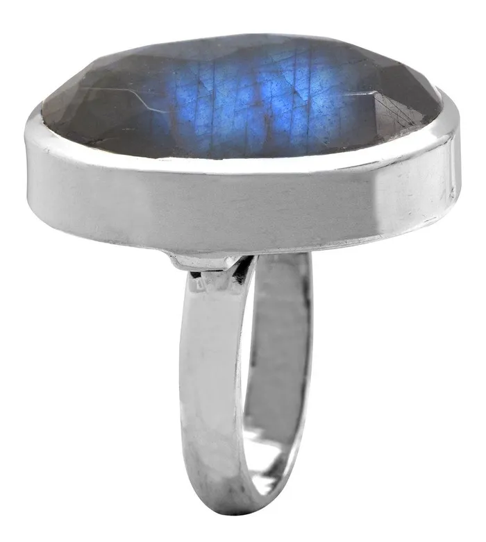 YoTreasure Labradorite 925 Sterling Silver Rings Silver Jewelry Rings