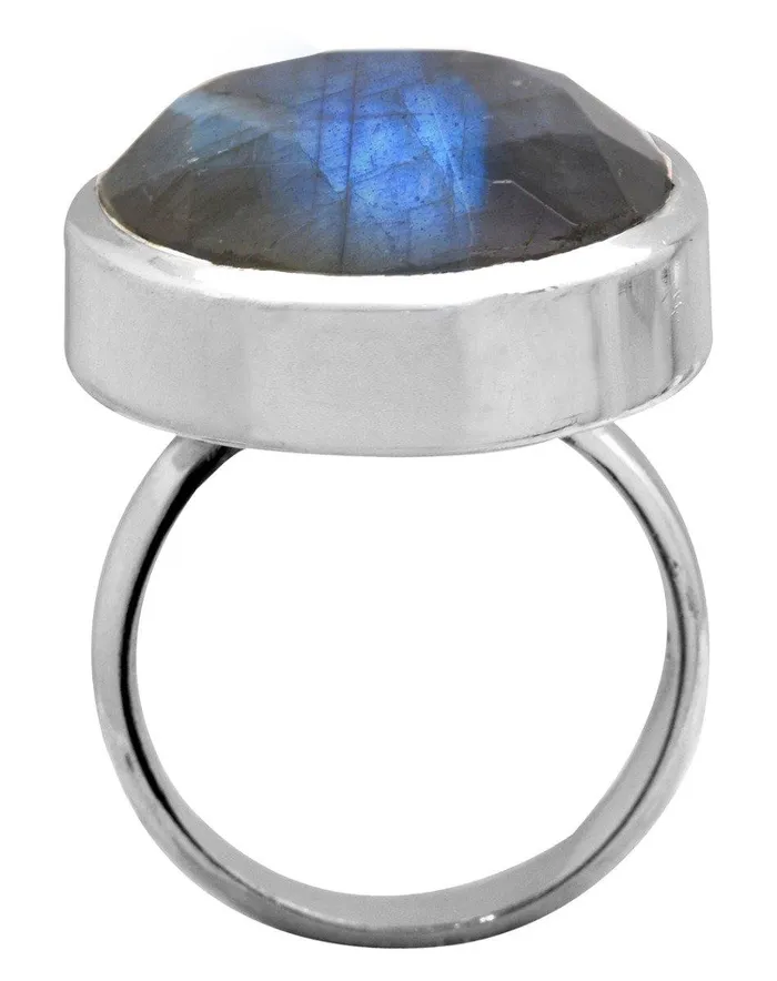 YoTreasure Labradorite 925 Sterling Silver Rings Silver Jewelry Rings