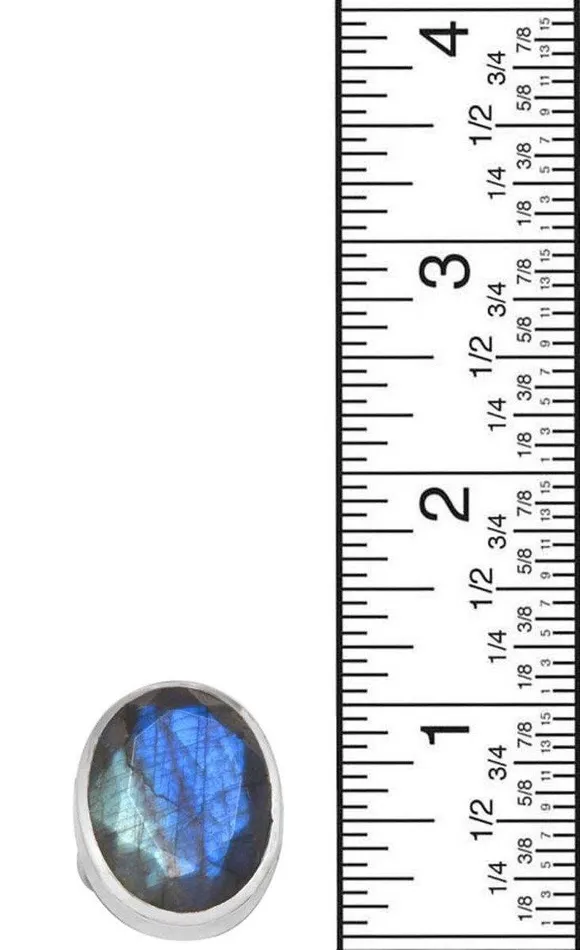YoTreasure Labradorite 925 Sterling Silver Rings Silver Jewelry Rings