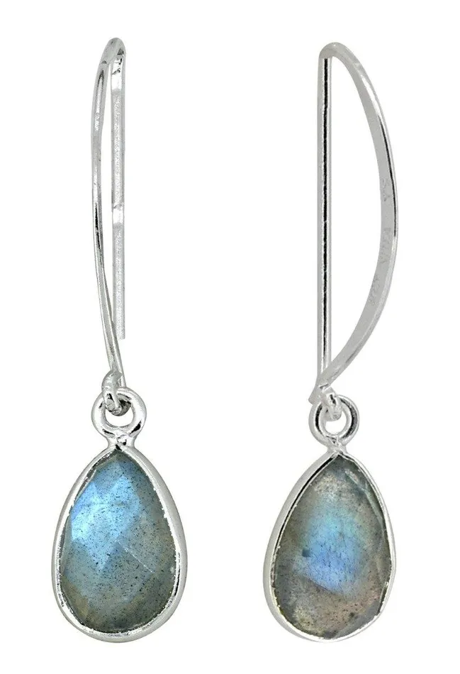 YoTreasure Labradorite Solid 925 Sterling Silver Dangle Earrings Earrings